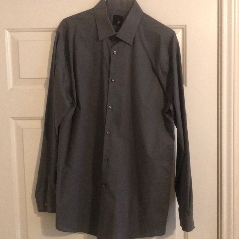 Gray men’s dress shirt.